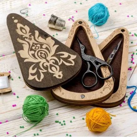 Case for two scissors plywood, 7,5*13,5 cm, Wonderland Crafts WLZB-019