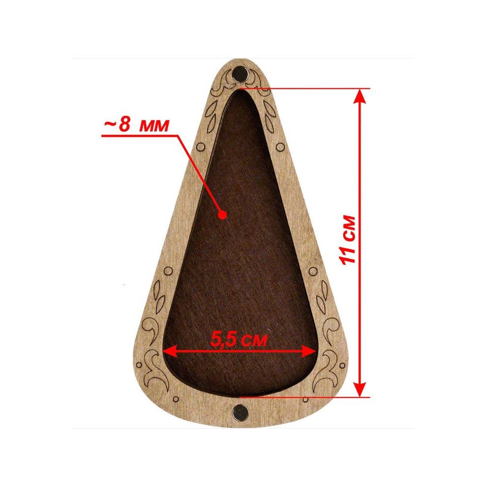Case For 2 Scissors Plywood, 6,5*12 Cm a good present