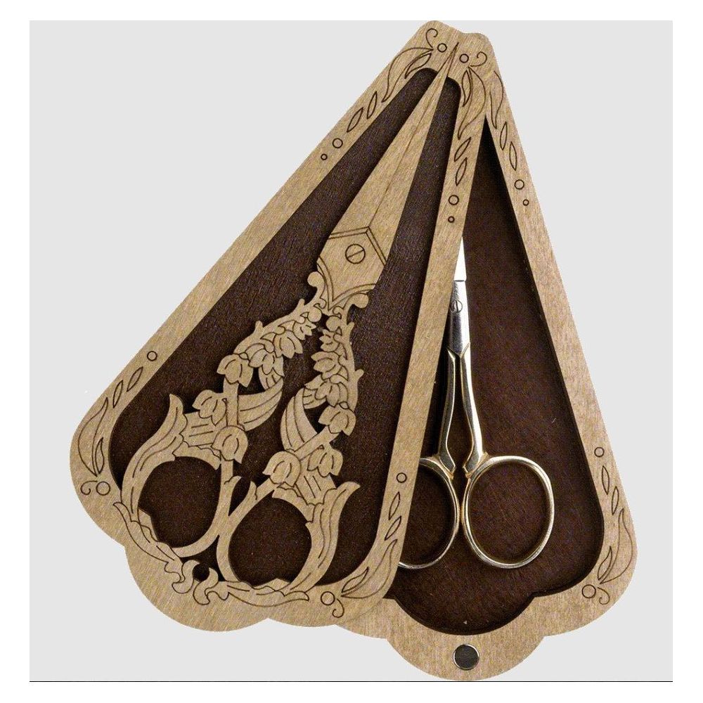 Case For 2 Scissors Plywood, 6,5*12 Cm a good present