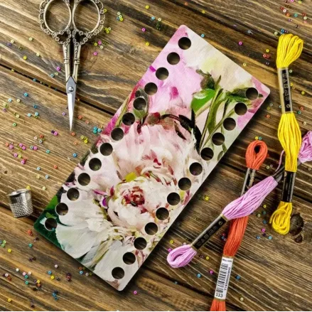 Organizer plywood for threads, 9*20 cm, Wonderland Crafts WLZP-050