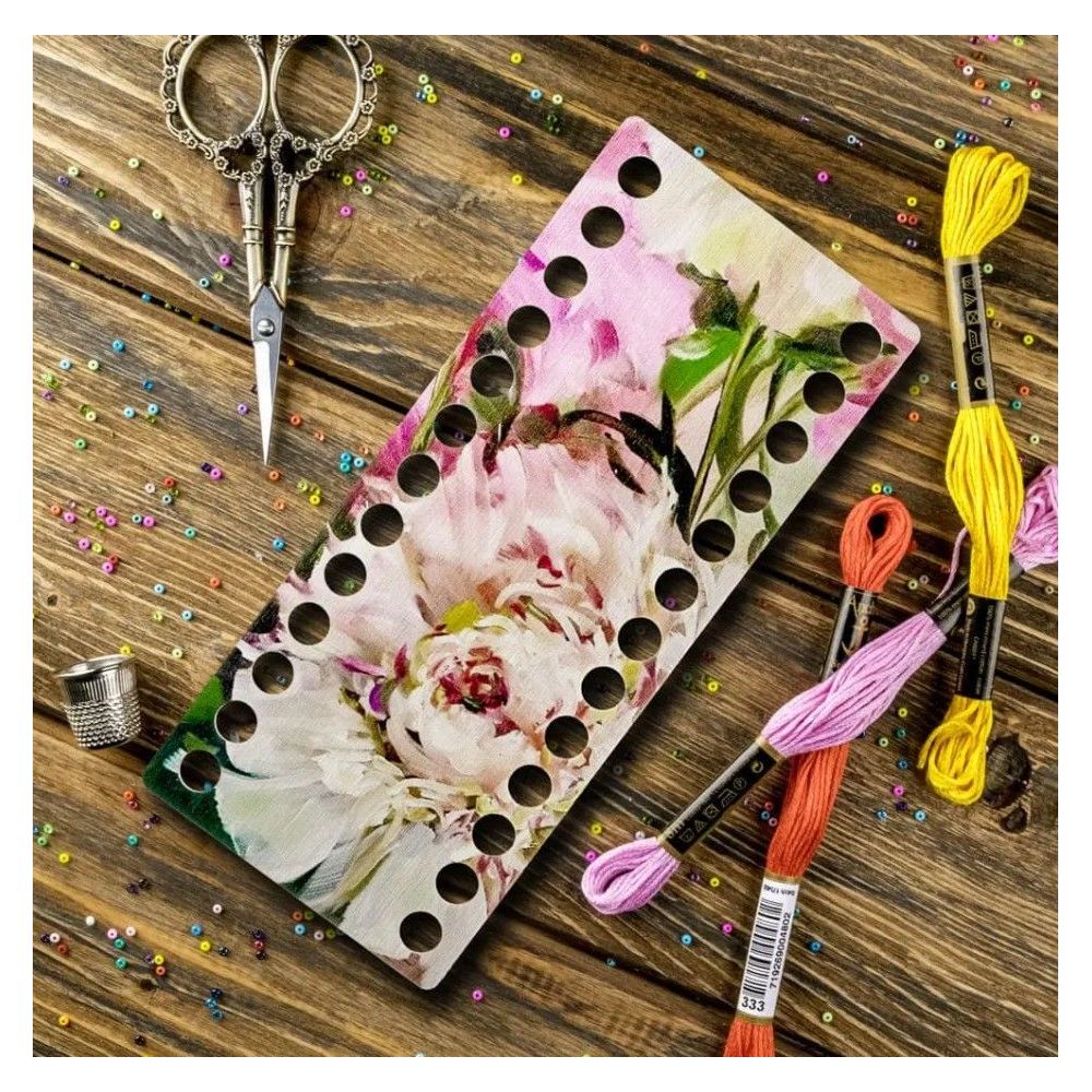 Organizer plywood for threads, 9*20 cm, Wonderland Crafts WLZP-050