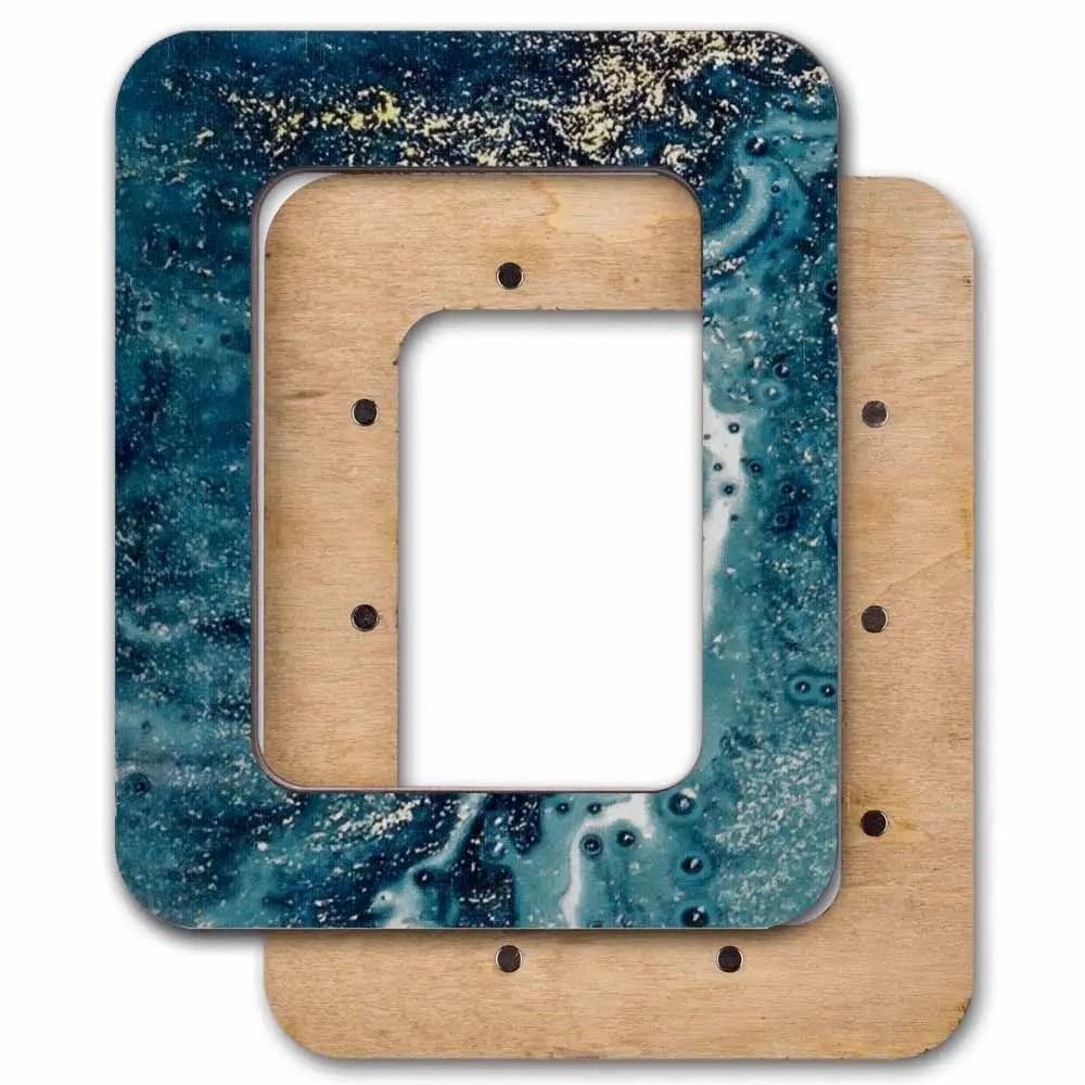 Wonderland Crafts Magnetic Embroidery Frame FLMP-021 – Celadon Blue, 2.6″ × 3.5″