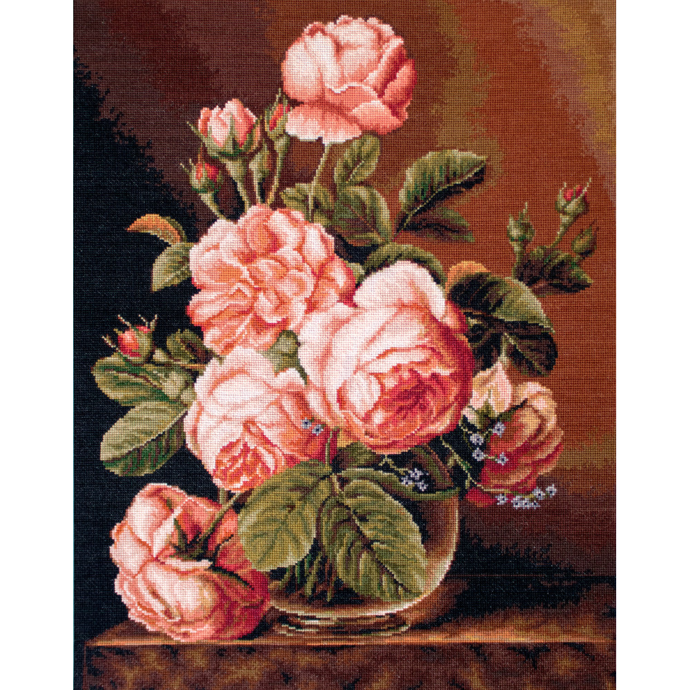 Tapestry kits “Vase of Roses” Luca-S G488