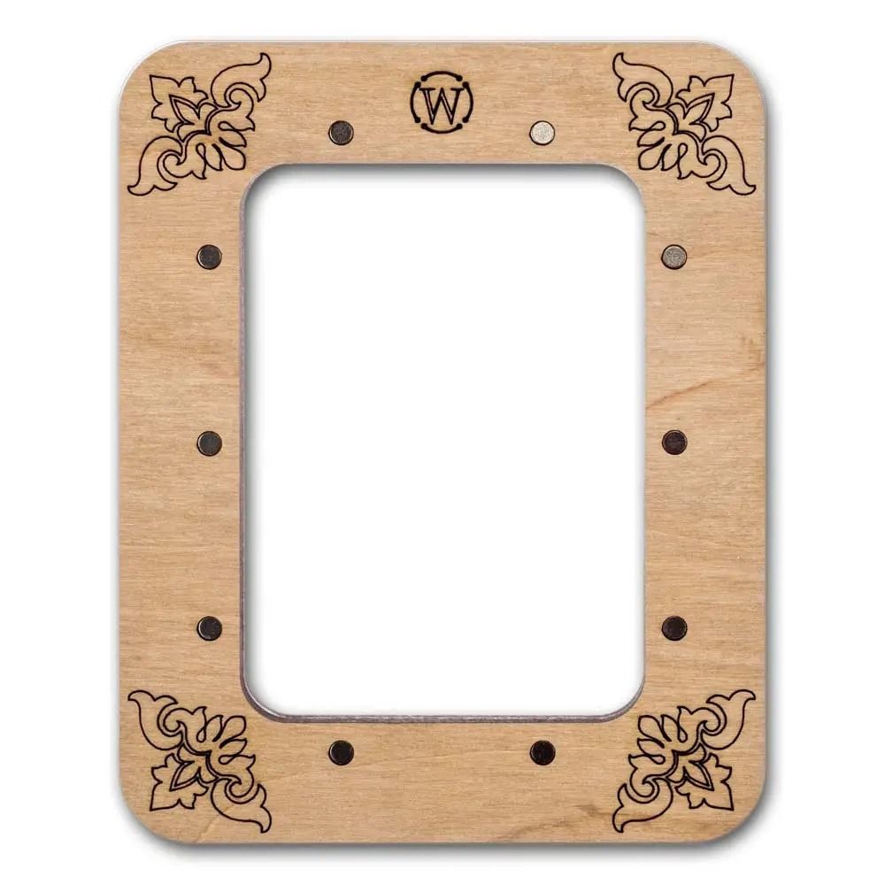 Wonderland Crafts Magnetic Embroidery Frame FLMP-021 – Celadon Blue, 2.6″ × 3.5″