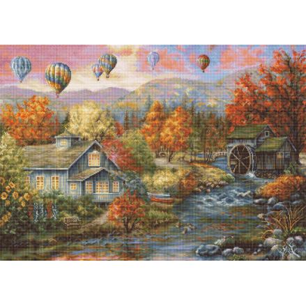 Cross-Stitch Kit Autumn Creek Mill, Luca-S B616