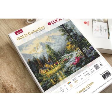 Cross Stitch Kit Camper's Cabin, Luca-S B610