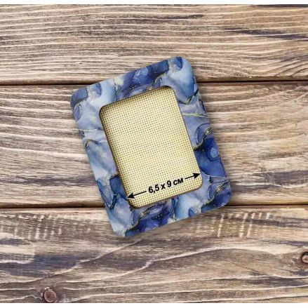 Hoop plywood magnetic for embroidery, Gray-Blue Marble Color, Wonderland Crafts WLMP-022