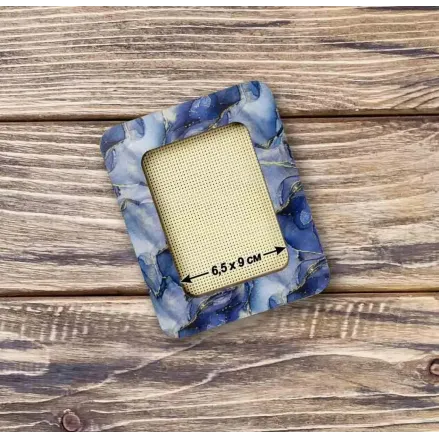 Hoop plywood magnetic for embroidery, Gray-Blue Marble Color, Wonderland Crafts WLMP-022