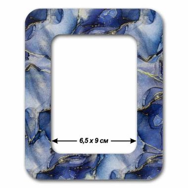 Hoop plywood magnetic for embroidery, Gray-Blue Marble Color, Wonderland Crafts WLMP-022