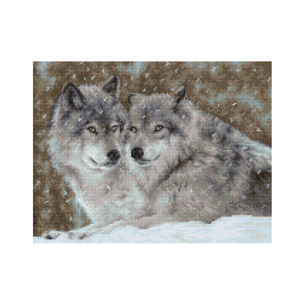 Cross Stitch Kit “Two Wolves” Luca-S B2291