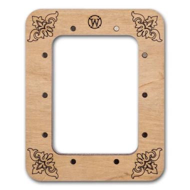 Hoop plywood magnetic for embroidery, Gray-Blue Marble Color, Wonderland Crafts WLMP-022