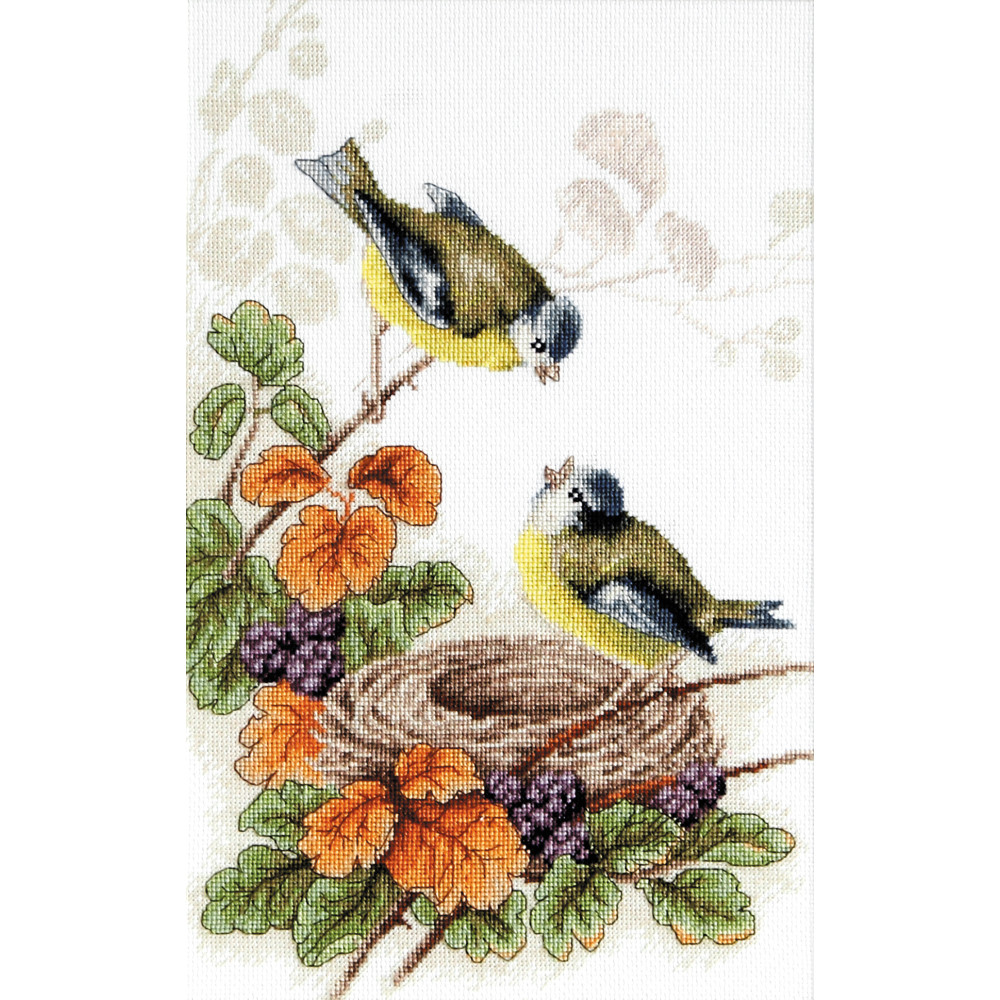 Cross Stitch Kit “Birds in nest” Luca-S B215