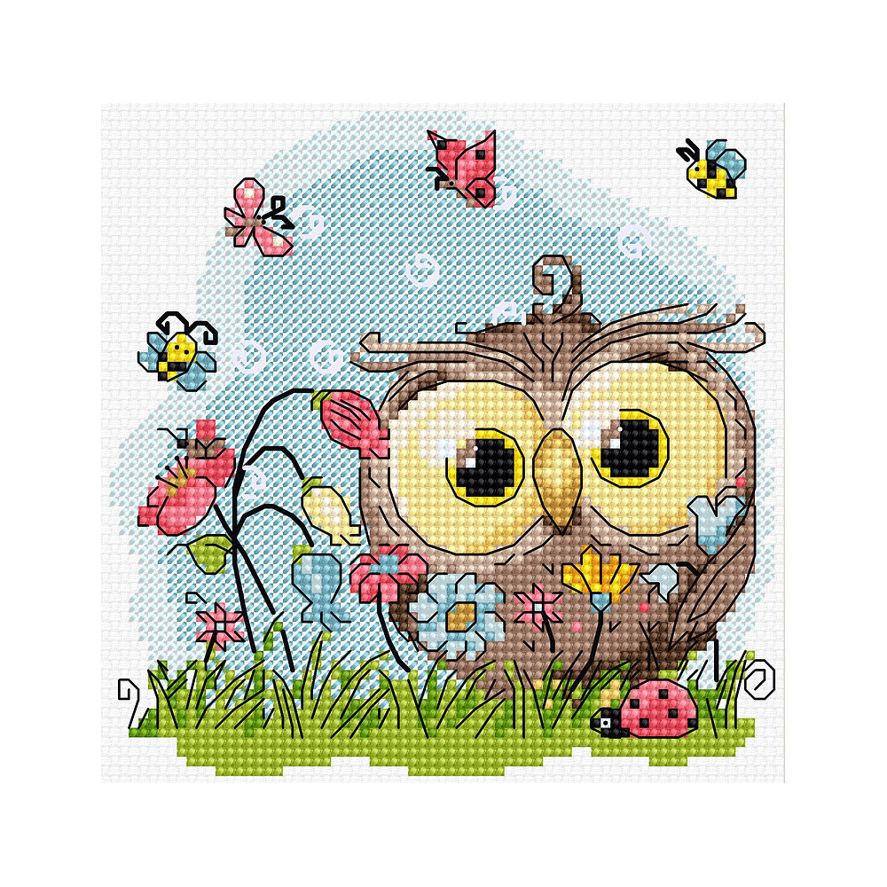 Cross Stitch Kit Happy Owl, Luca-S B1401
