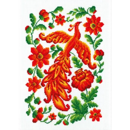 Cross-Stitch Kit "Fire Bird" Lady 01009