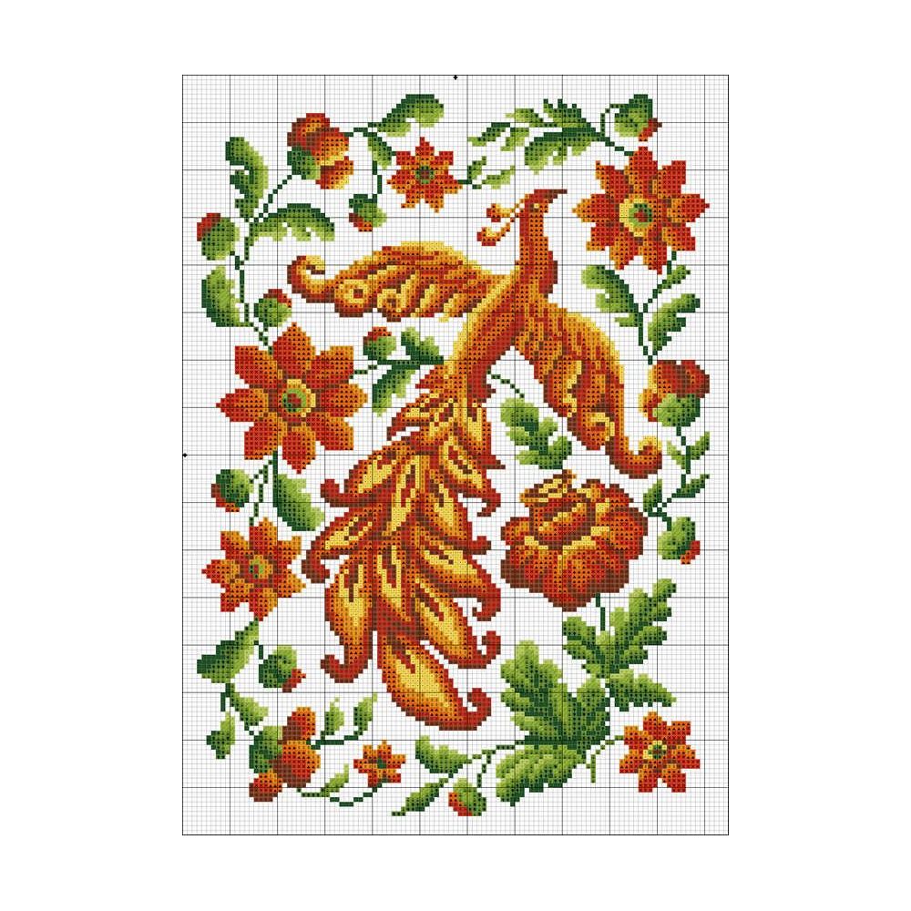 Cross-Stitch Kit "Fire Bird" Lady 01009