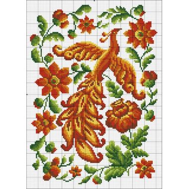 Cross-Stitch Kit "Fire Bird" Lady 01009