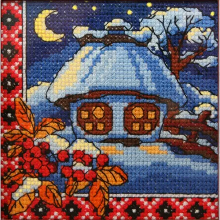 Cross-Stitch Kit “Winter Night” Lady 01272