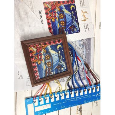 Cross-Stitch Kit “Winter Night” Lady 01272
