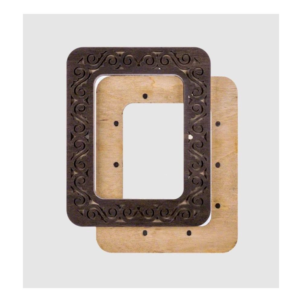 Plywood hoop for Mill-Hill beading kits and for perforated paper.