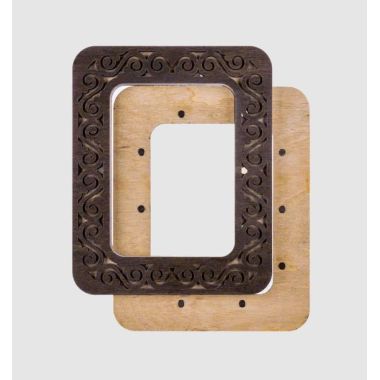 Plywood hoop for Mill-Hill beading kits and for perforated paper.