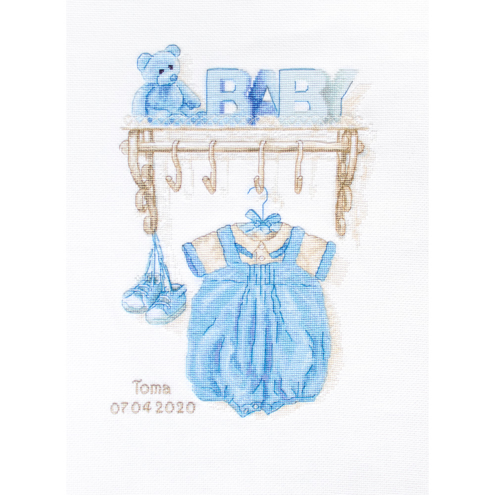 Cross Stitch Kit Baby Boy Birth, Luca-S B1174