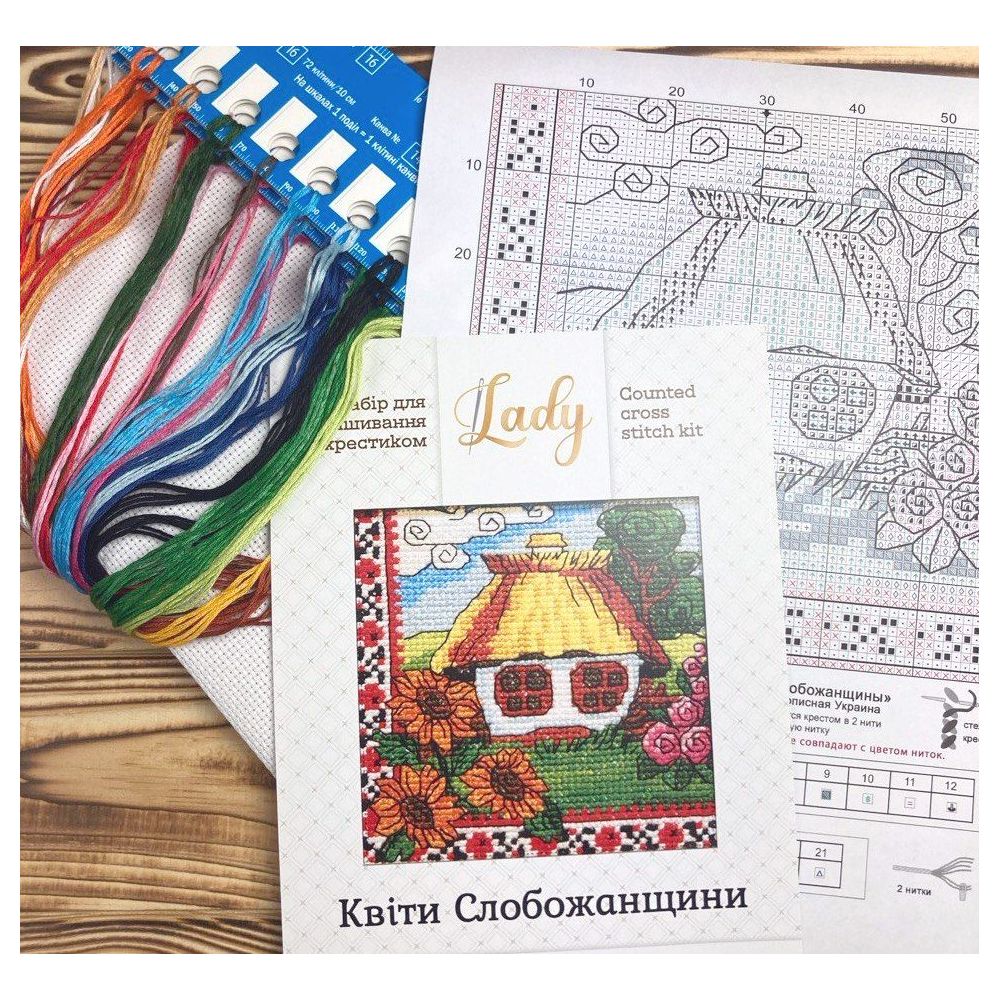 Cross-Stitch Kit “Slobozhanshchina Flowers ” Lady 01274