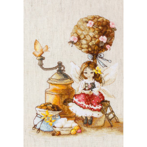 Cross Stitch Kit Coffee Fairy, Luca-S B1132