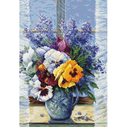 Cross Stitch Kit “Bouquet with Pansies” Luca-S B7030