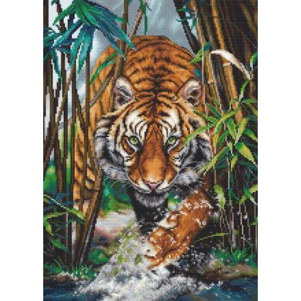 Cross Stitch Kit Luca-S Gold - The Tiger, B2406