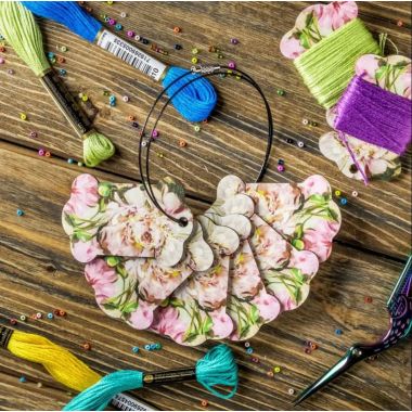 Floss bobbins plywood for threads, 6 pcs, Wonderland Crafts LC-110