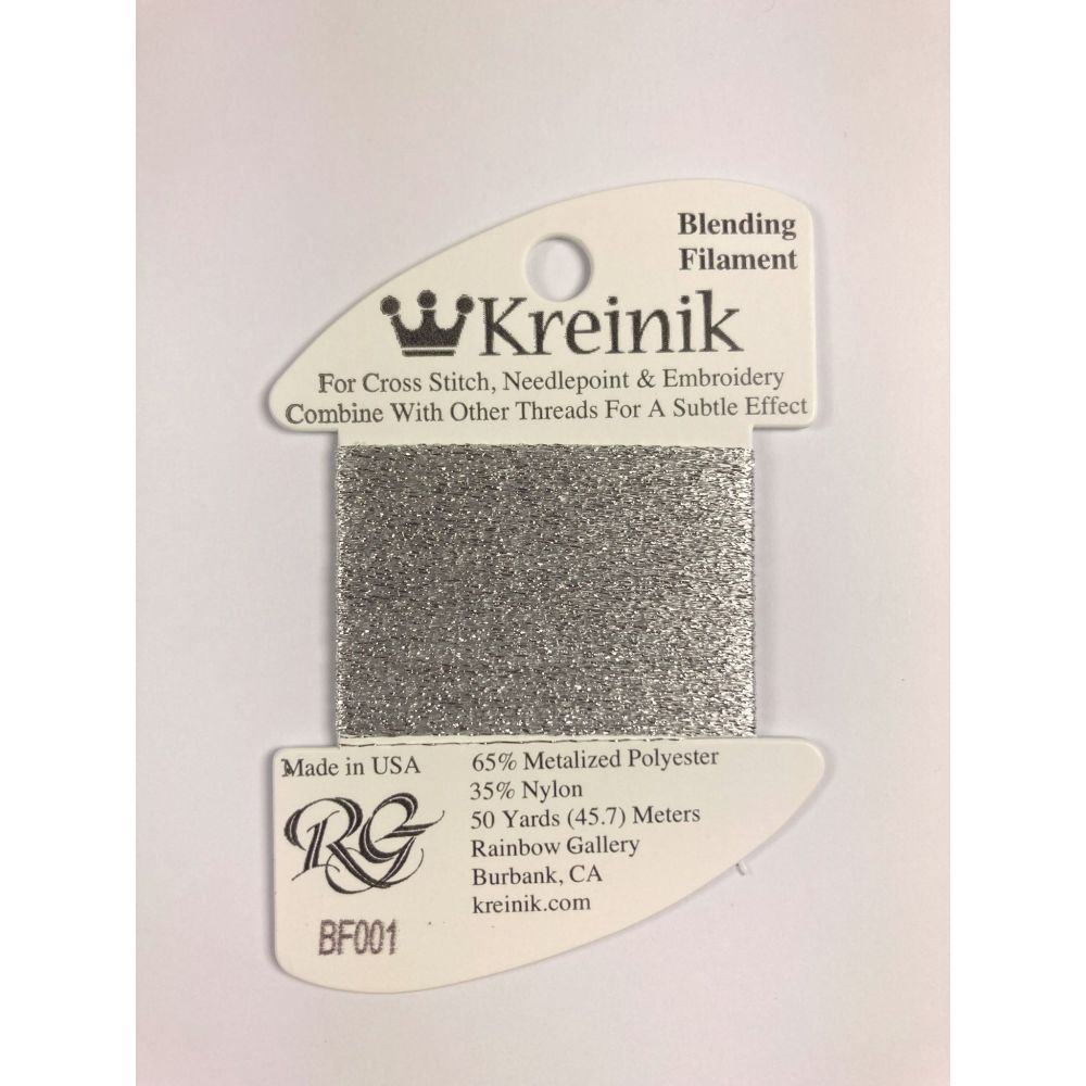 Thread 001 - Silver Blending Filament Kreinik B010001/50/O