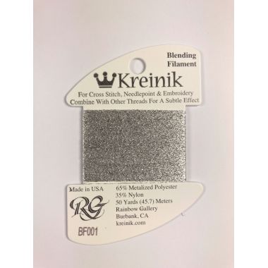Thread 001 - Silver Blending Filament Kreinik B010001/50/O