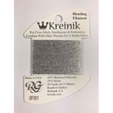 Thread 001 - Silver Blending Filament Kreinik B010001/50/O
