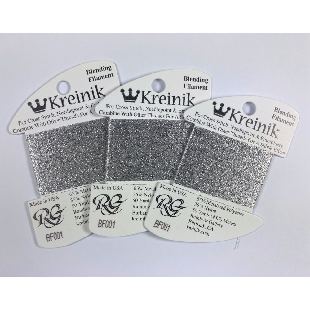Thread 001 - Silver Blending Filament Kreinik B010001/50/O
