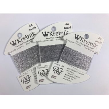 Thread 001 - Silver Very Fine 4 Braid Kreinik B040001S