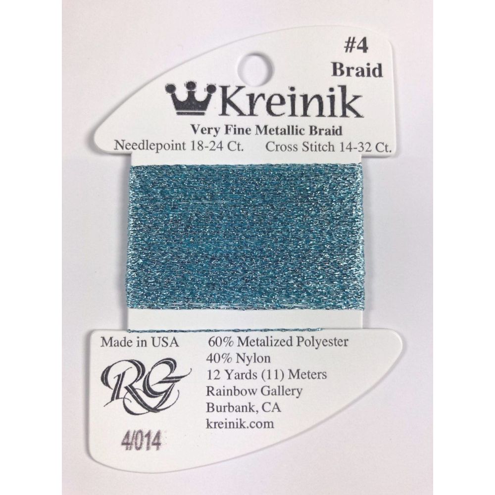 Thread 014 - Sky Blue Very Fine 4 Braid Kreinik B040014S