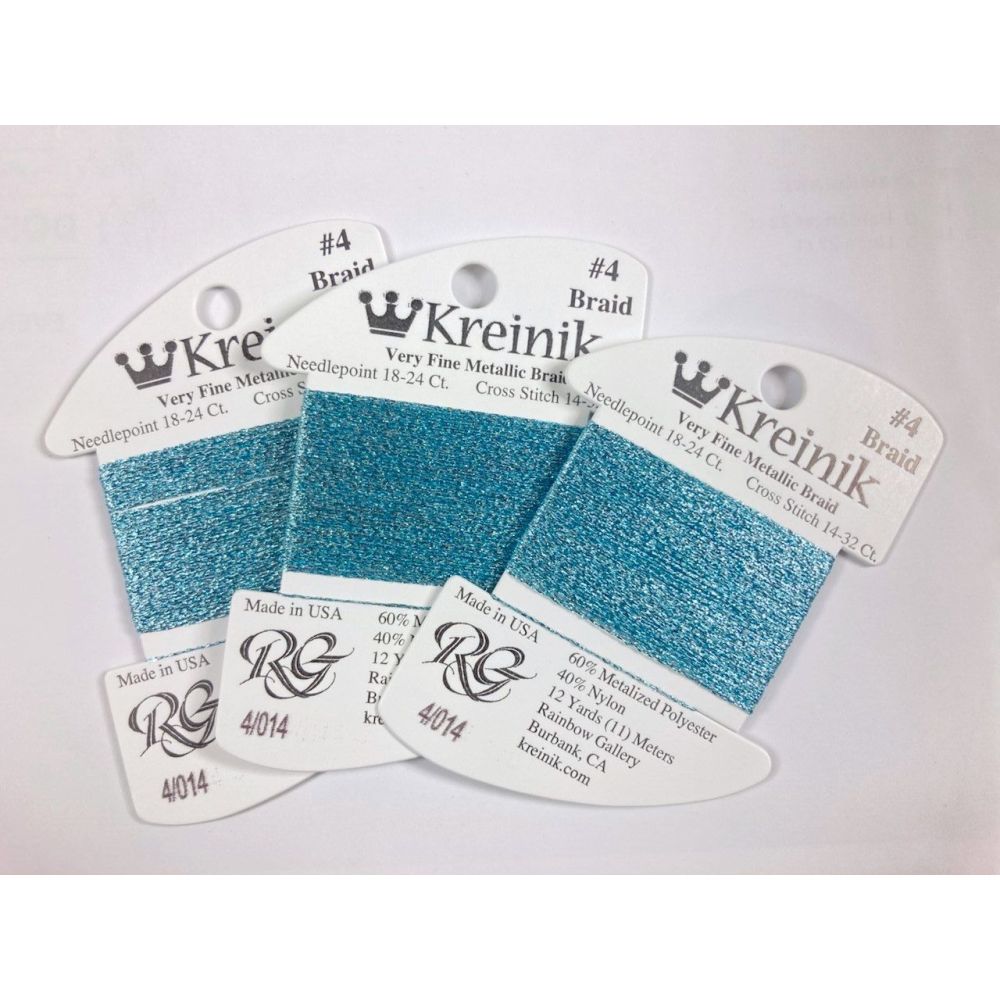 Thread 014 - Sky Blue Very Fine 4 Braid Kreinik B040014S
