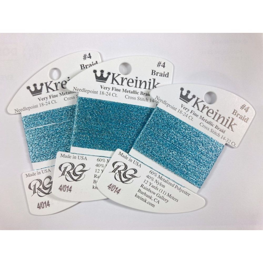 Thread 014 - Sky Blue Very Fine 4 Braid Kreinik B040014S