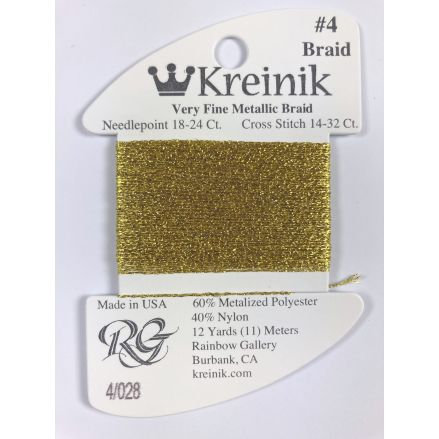 Thread 028 - Citron Very Fine 4 Braid Kreinik B040028S