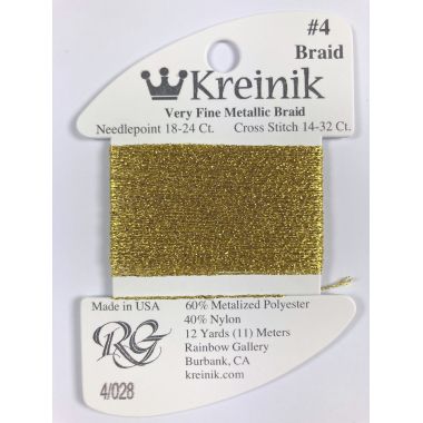 Thread 028 - Citron Very Fine 4 Braid Kreinik B040028S
