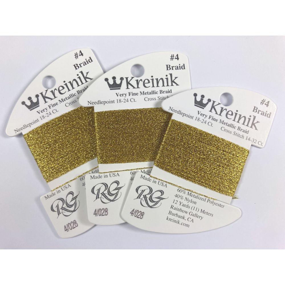 Thread 028 - Citron Very Fine 4 Braid Kreinik B040028S