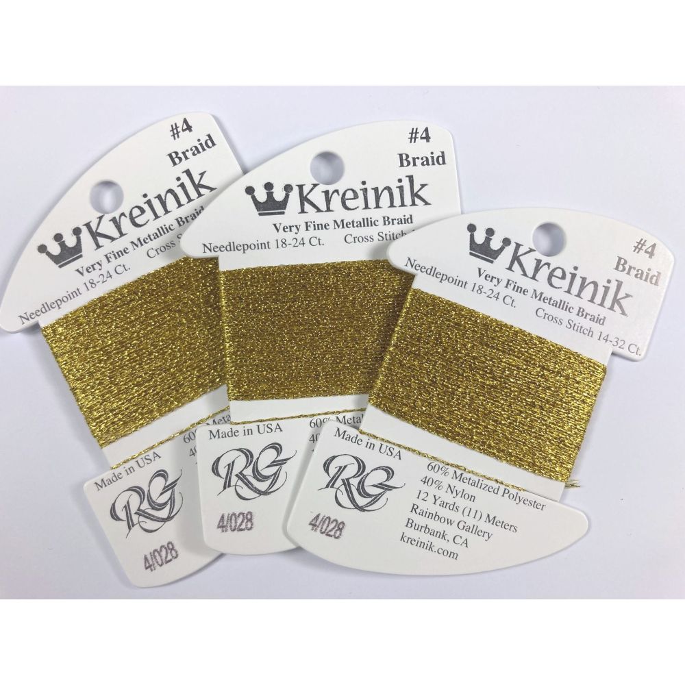 Thread 028 - Citron Very Fine 4 Braid Kreinik B040028S