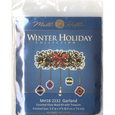 Beaded Cross Stitch Kit Garland, Mill Hill MH18-2232