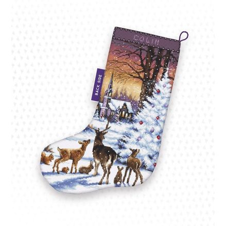 LetiStitch Counted Cross Stitch Kit LETI 948 – Christmas Wood Stocking
