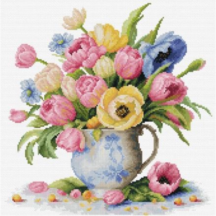 Cross Stitch Kit Luca-S -Tulips Bouquet, B7034