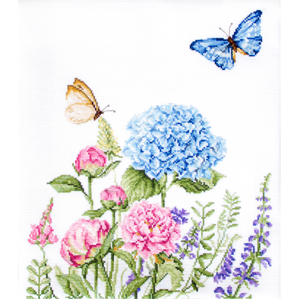 Cross Stitch Kit “Summer Flowers and Butterflies” Luca-S BA2360