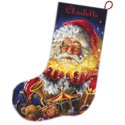 LetiStitch Counted Cross Stitch Kit L8050 – Christmas Miracle Stocking