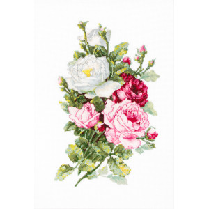 Cross Stitch Kit Bouquet of Roses, Luca-S BA22855