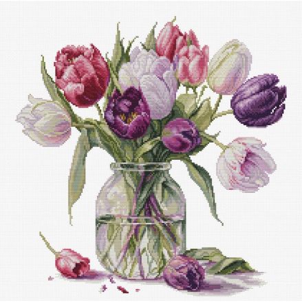 Cross Stitch Kit “Bouquet of Tulips” Luca-S B7029