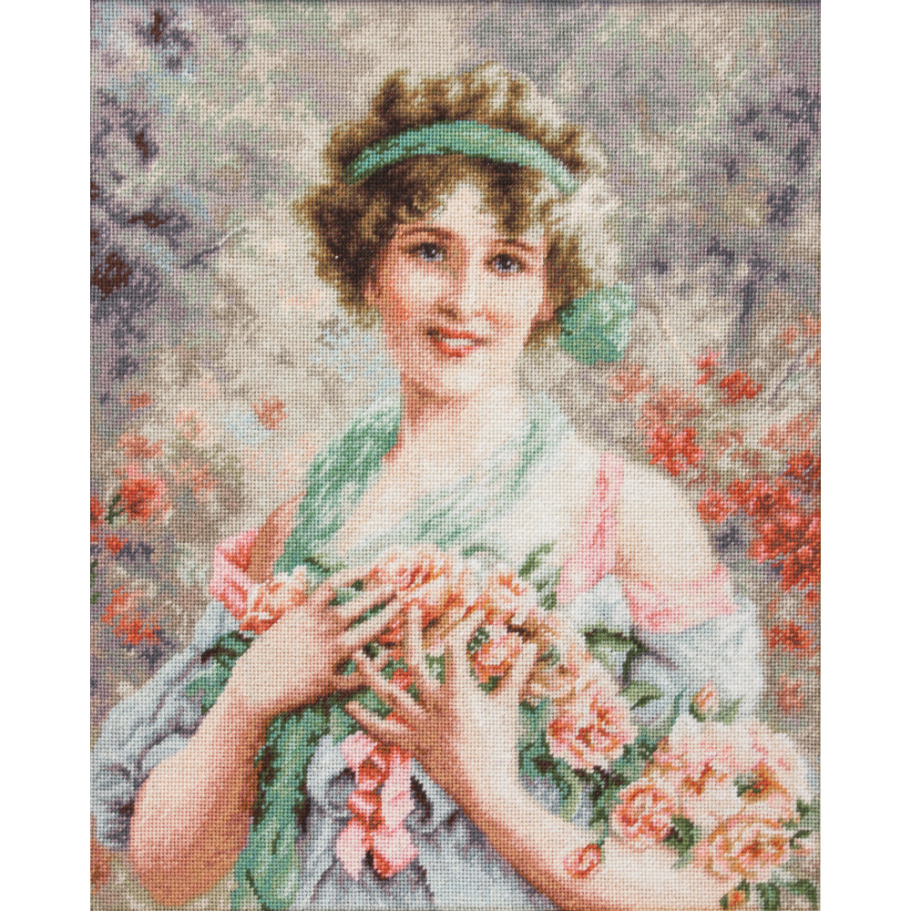 Cross Stitch Kit “The Girl with Roses” Luca-S B553